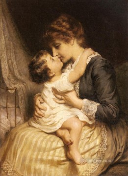 Frederick Morgan Painting - Motherly Love rural family Frederick E Morgan